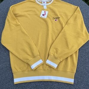Champion Yellow Crewneck Sweatshirt - Classic Logo
